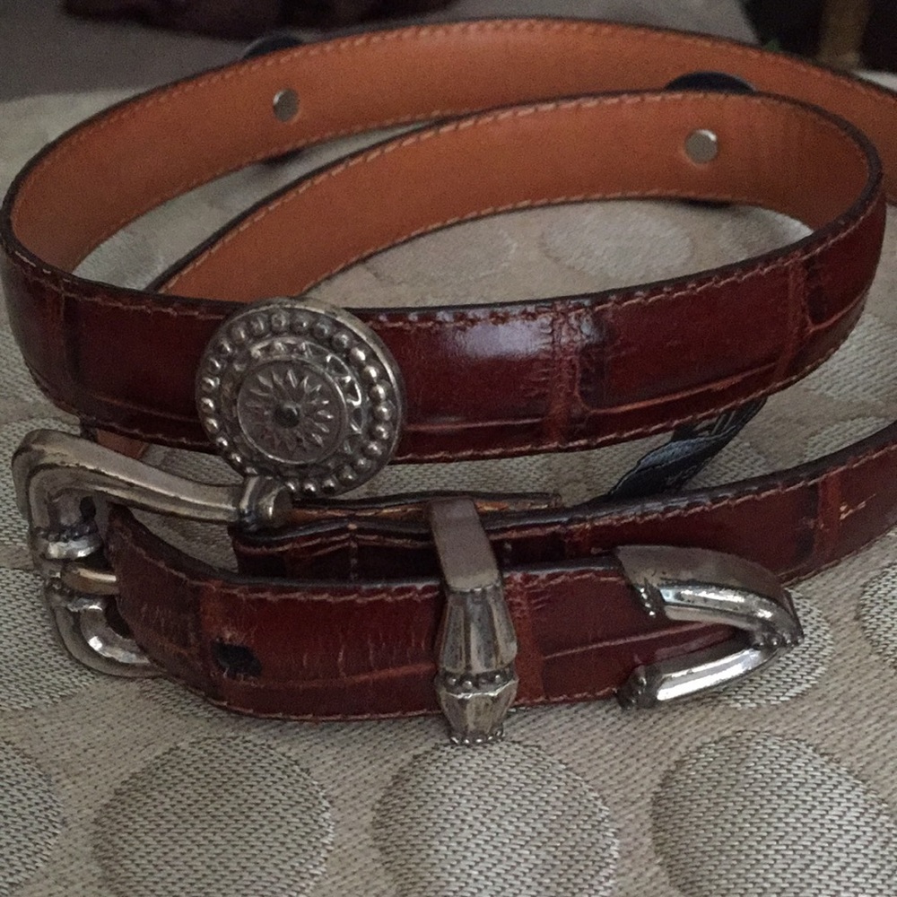 Brighton belt with silver accents sz. M. EUC